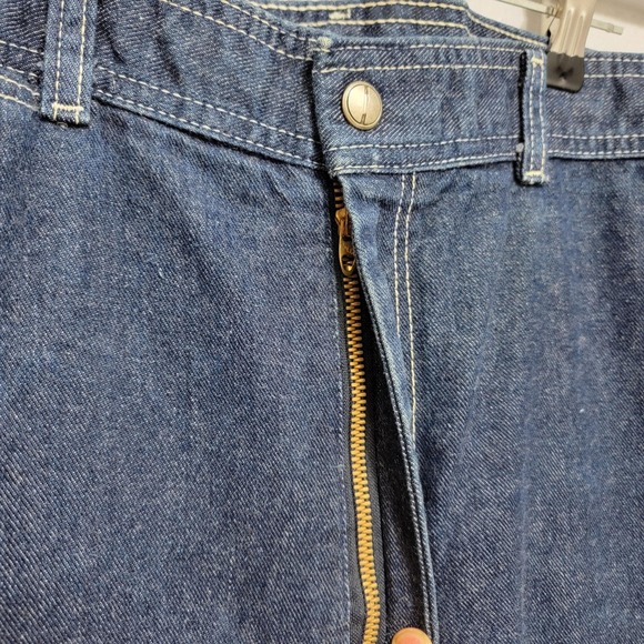 VTG 70s High Waist Dark Wash Jeans - Picture 6 of 10